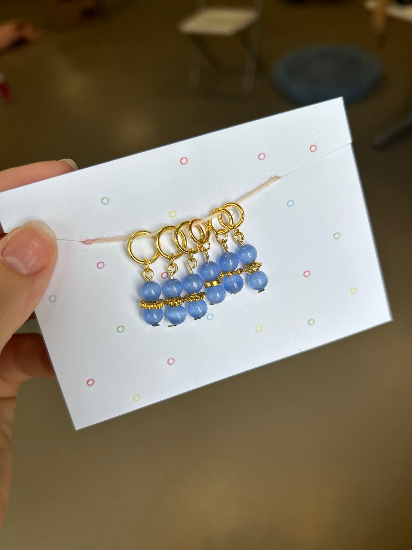 6 piece stitch marker set
