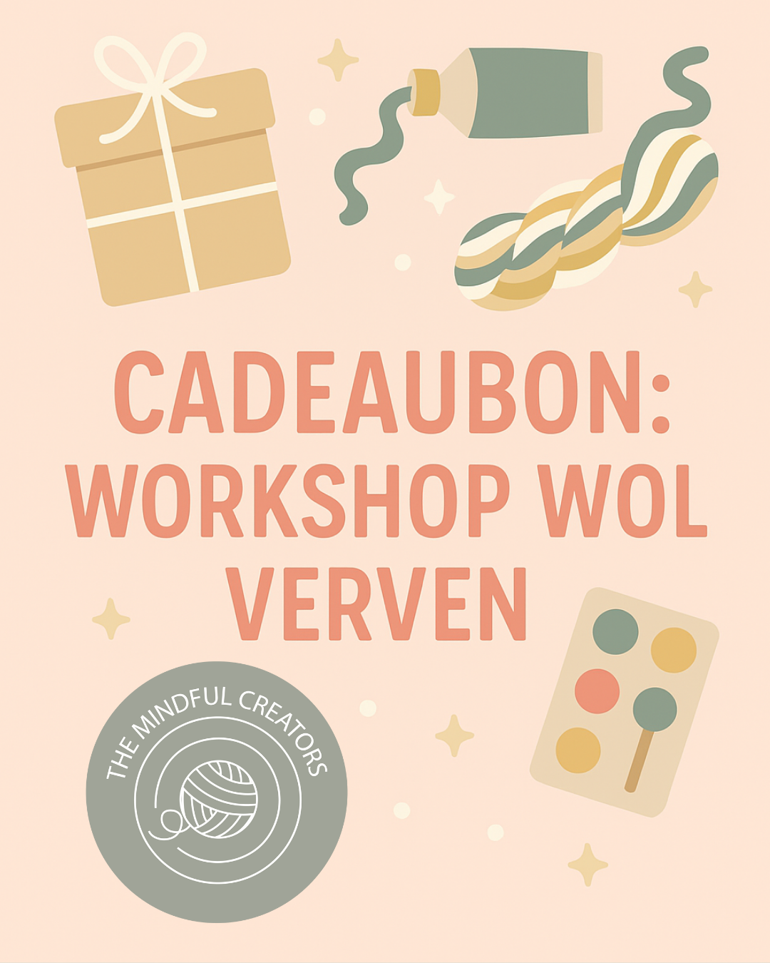 Cadeaubon: Workshop Wol Verven.🎁🧶 Geef een ervaring vol kleur, creativiteit en gezelligheid!