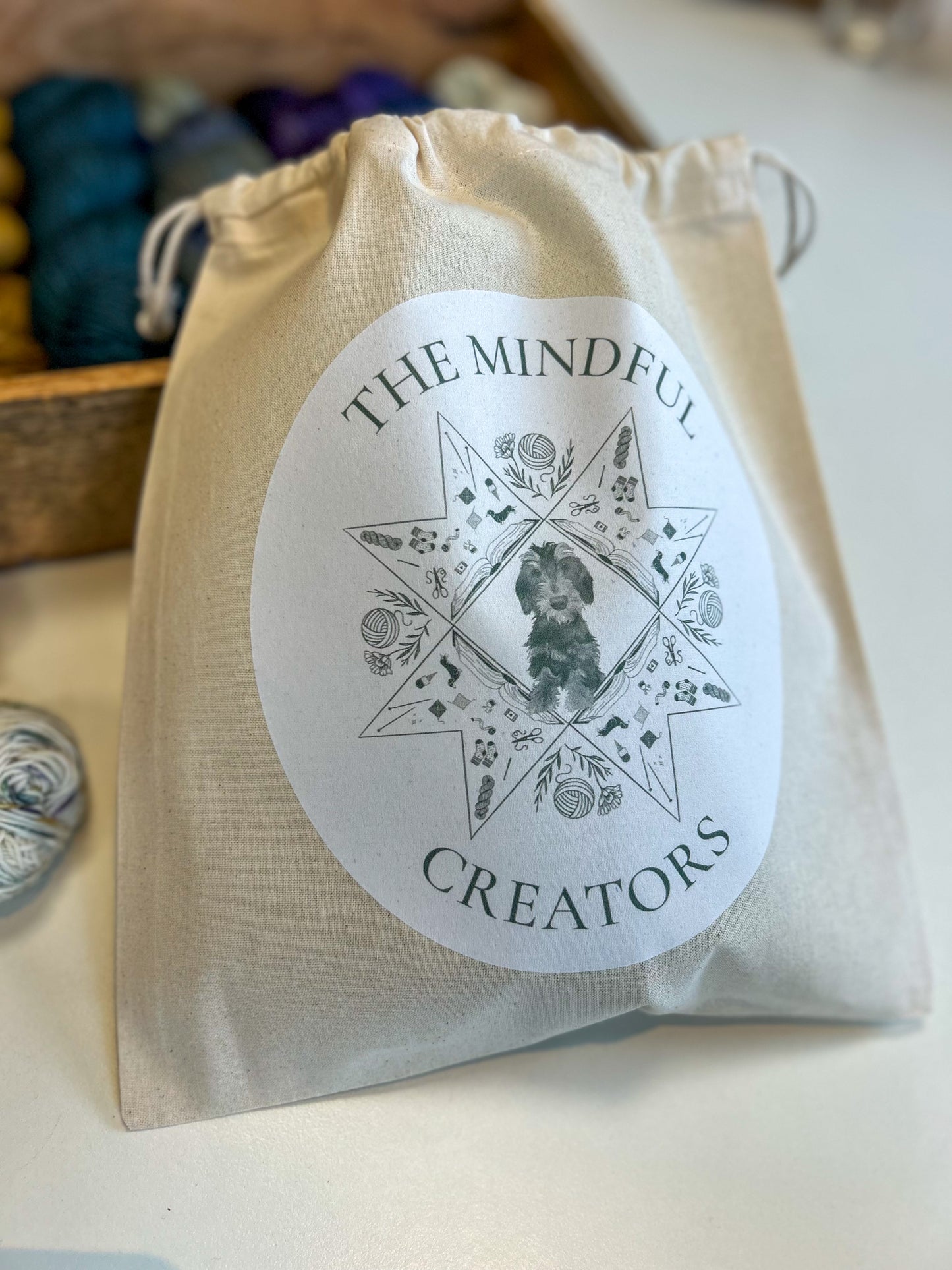 TMC drawstring project bag