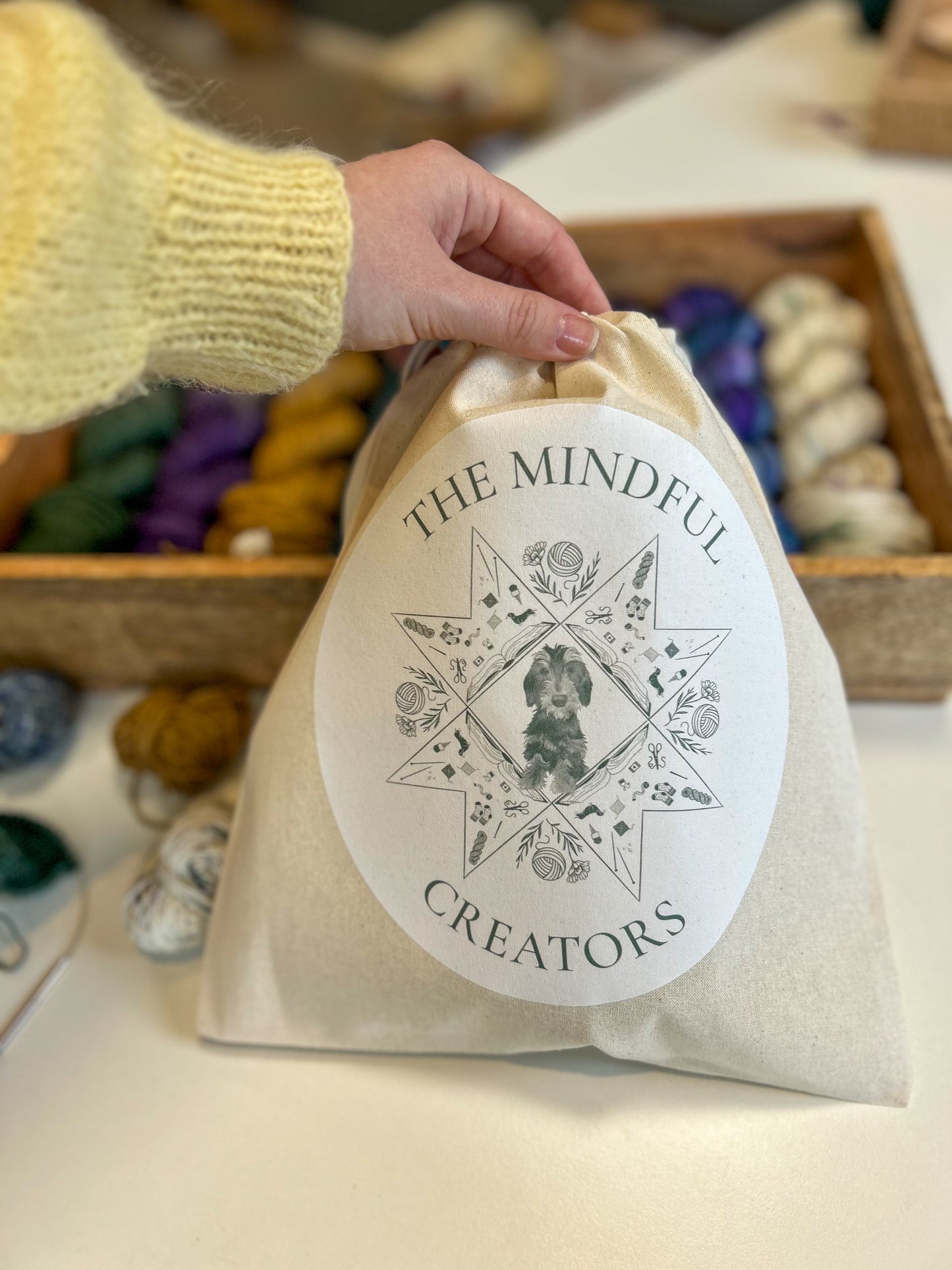 TMC drawstring project bag