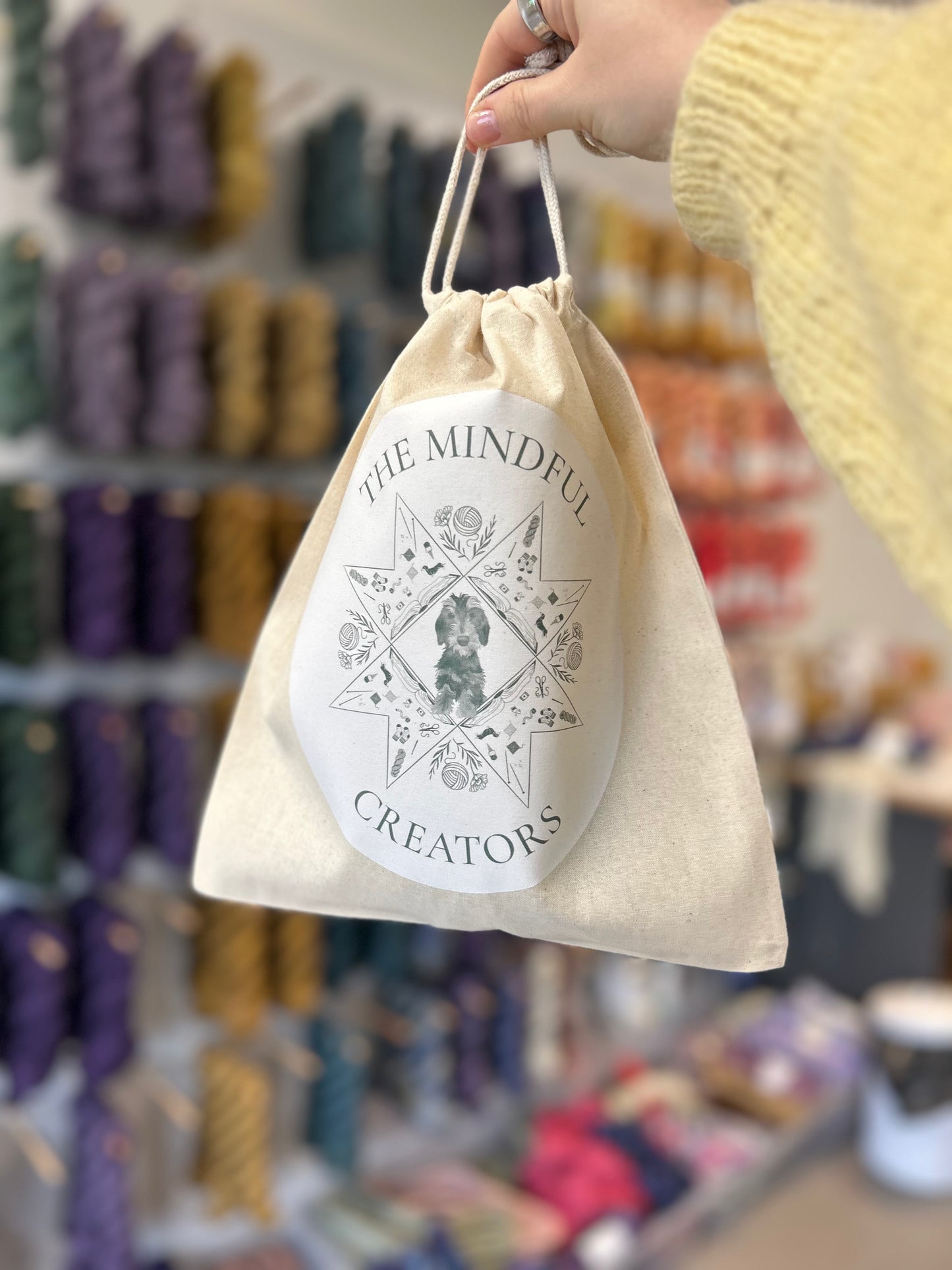 TMC drawstring project bag