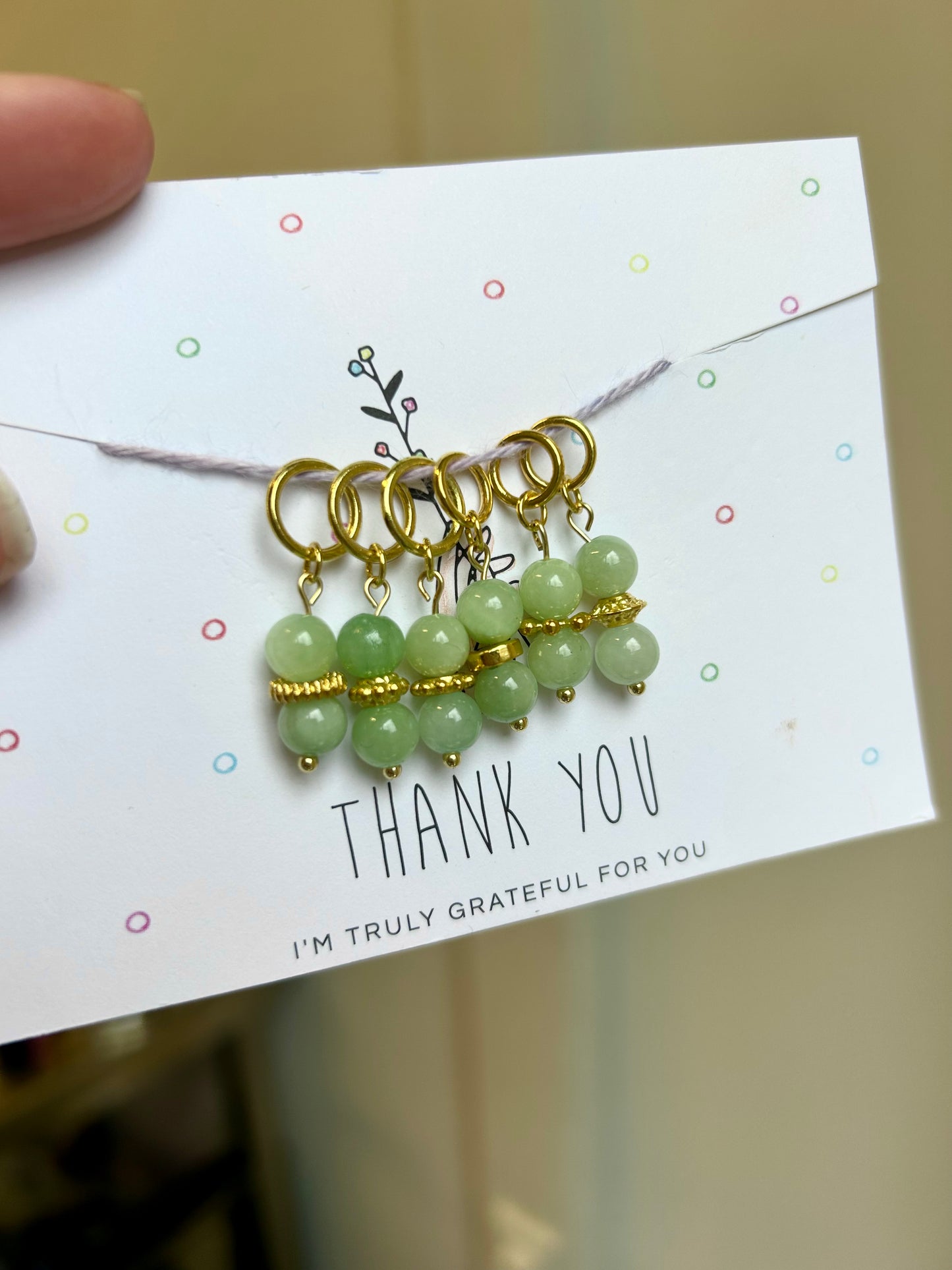 6 piece stitch marker set