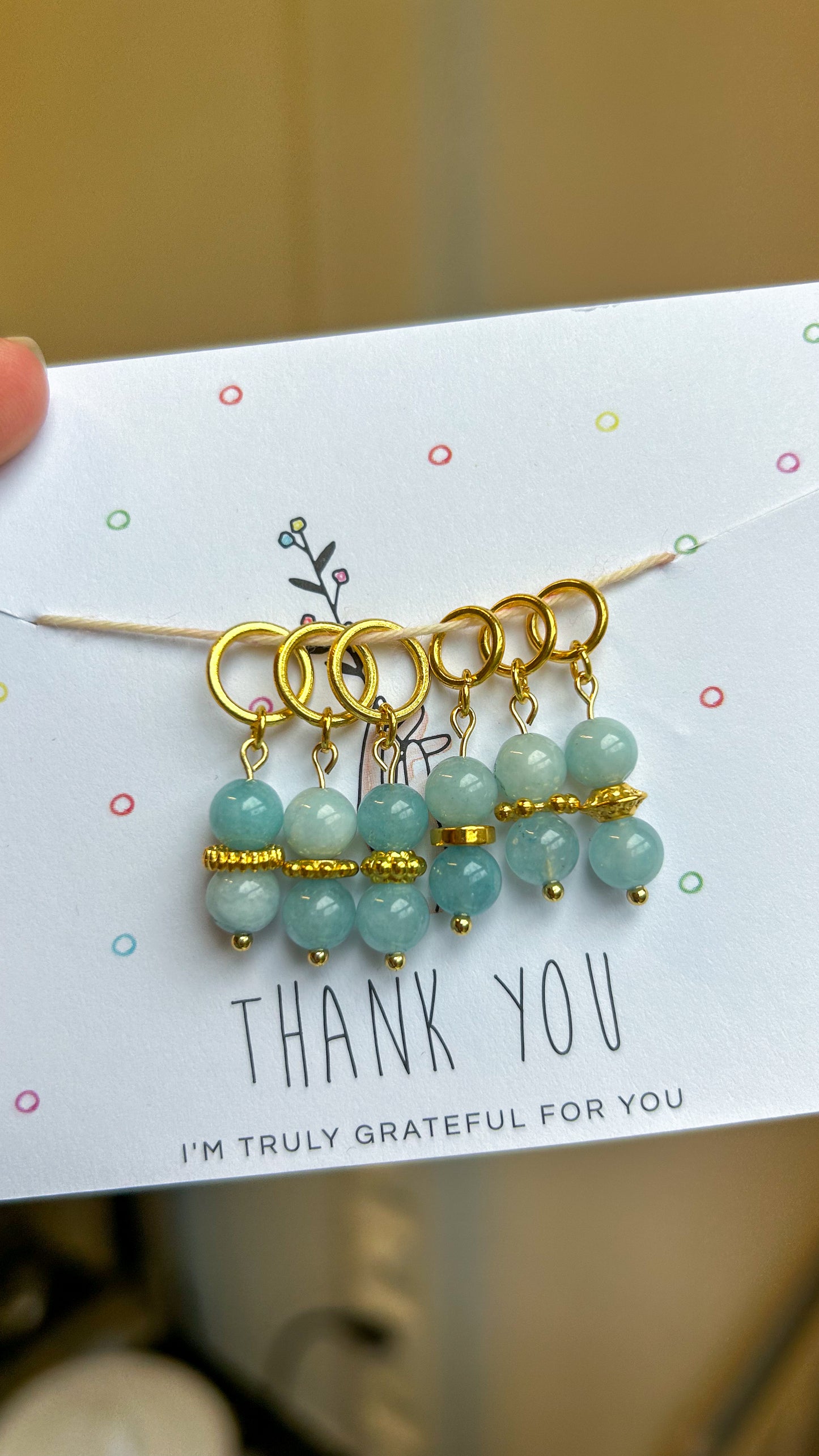 6 piece stitch marker set