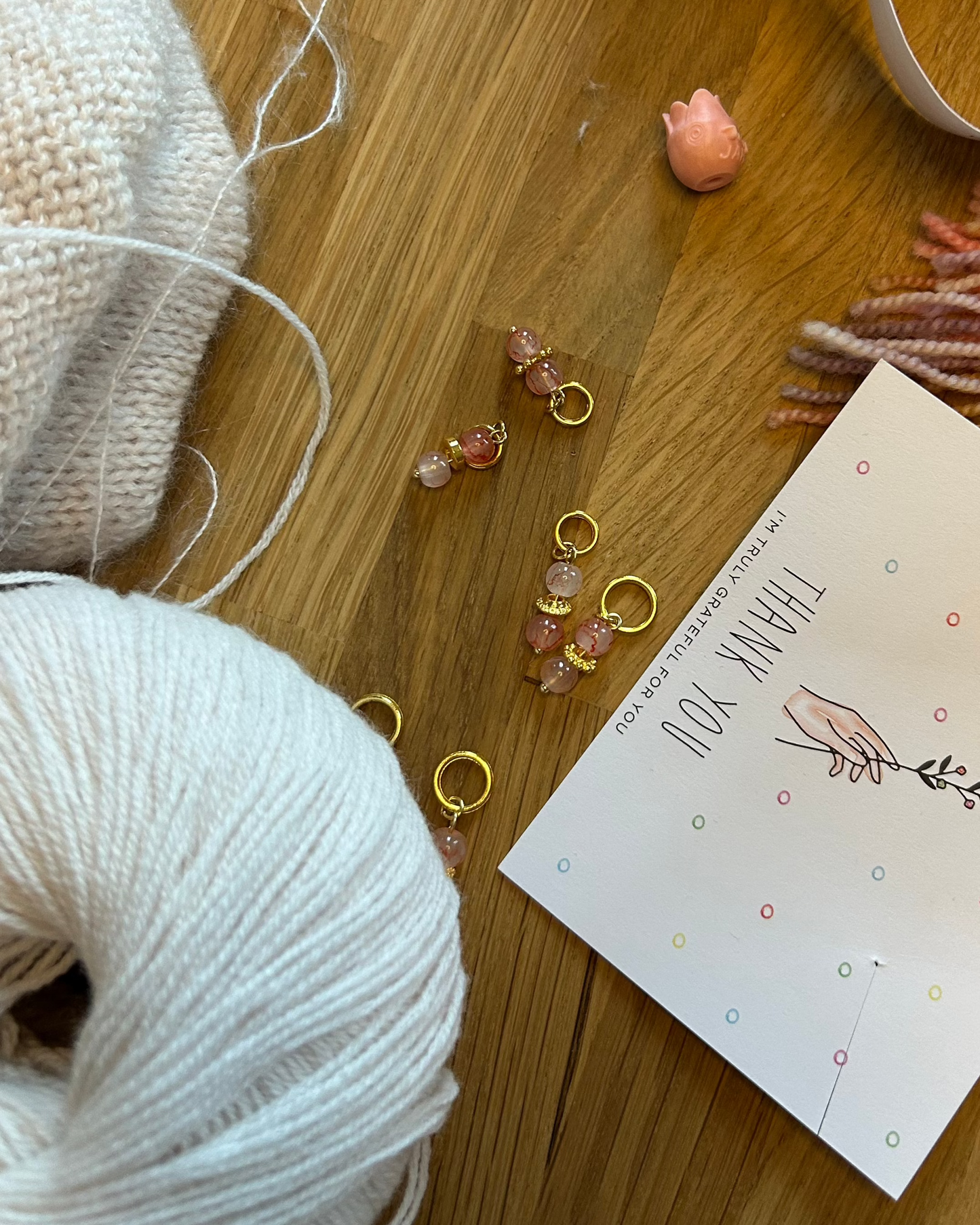 6 piece stitch marker set