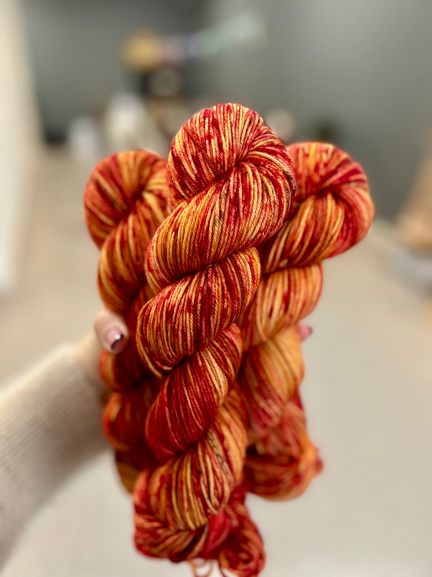 One of a kind - Sock DK - orange red