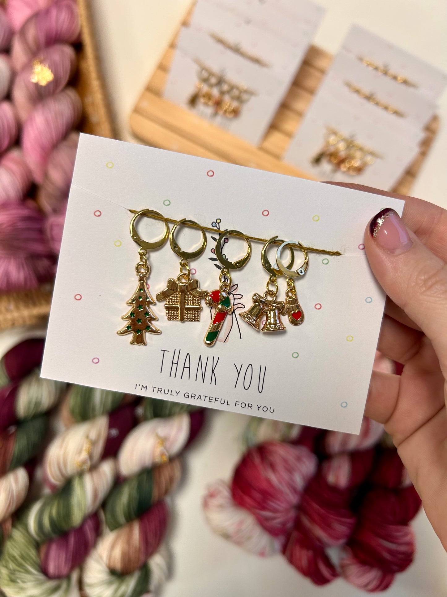 Christmas stitch marker set