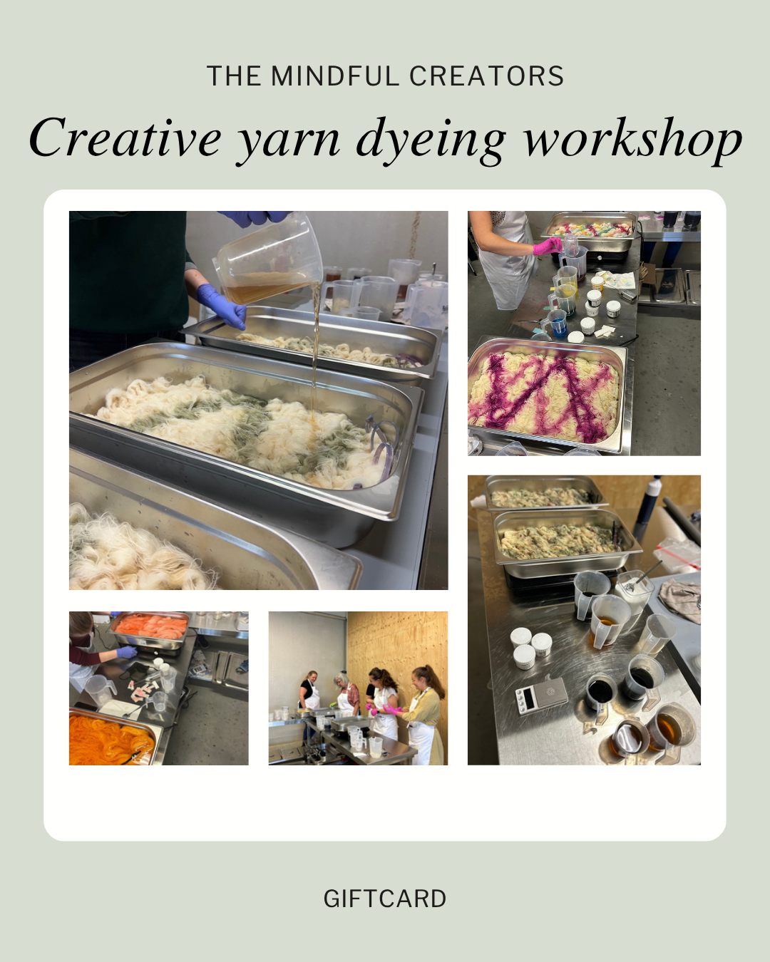 Cadeaubon: Workshop Wol Verven.🎁🧶 Geef een ervaring vol kleur, creativiteit en gezelligheid!