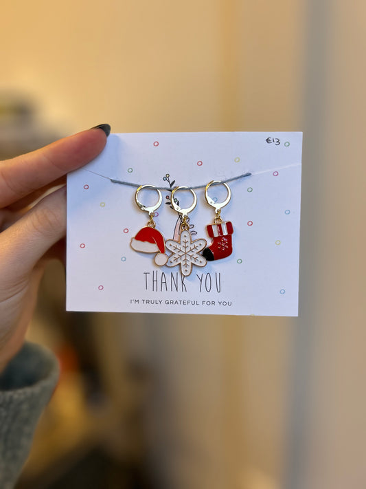 Christmas spirit stitch marker set