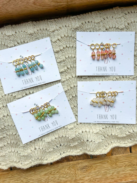 6 piece stitch marker set