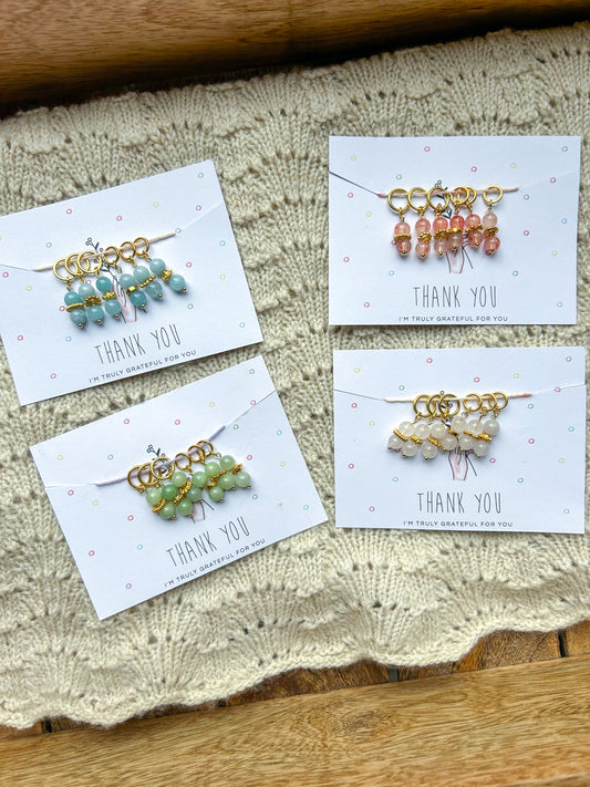 6 piece stitch marker set