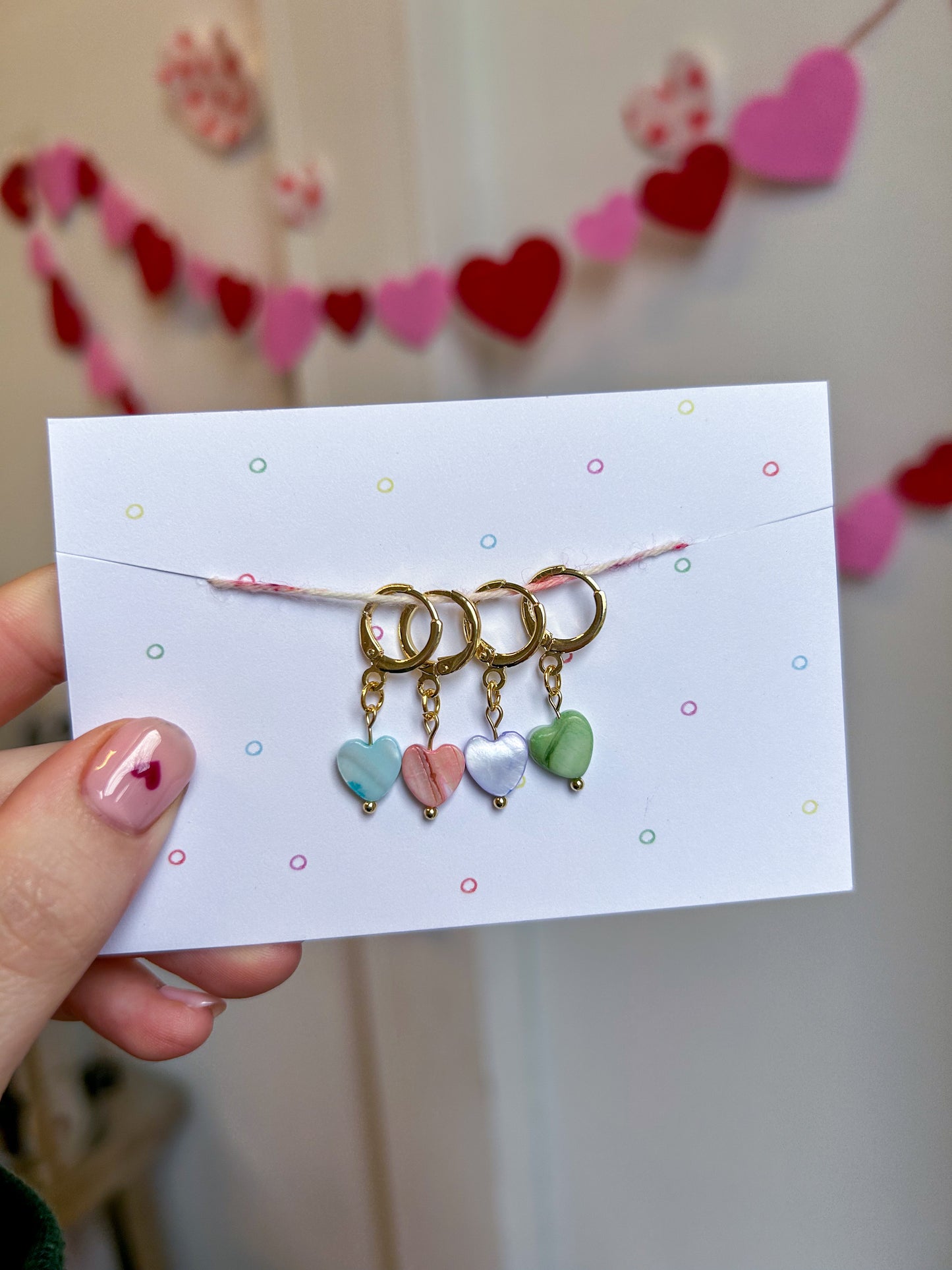 Love candy stitch marker set