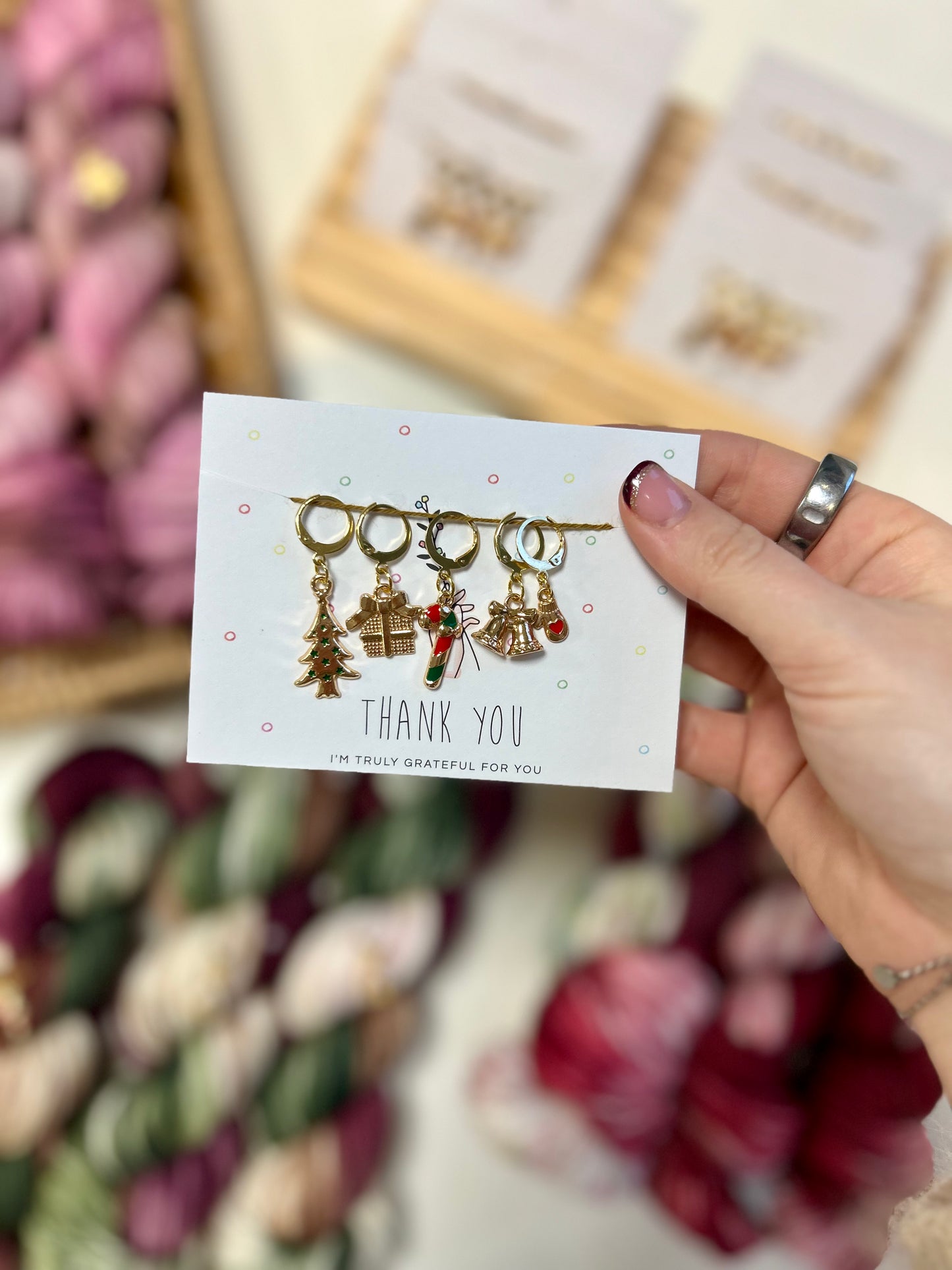 Christmas stitch marker set