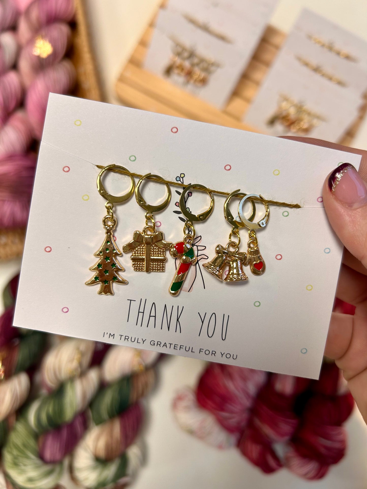 Christmas stitch marker set