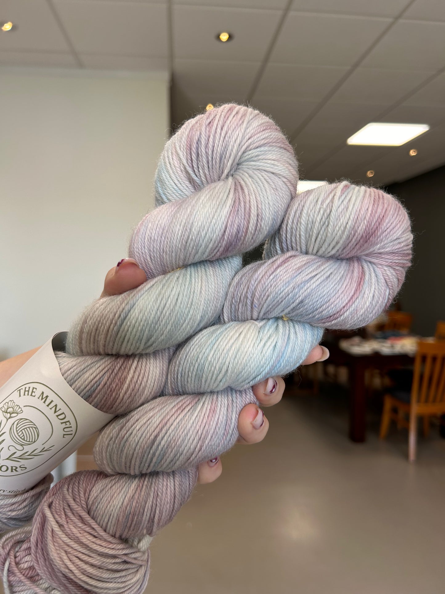 OOAK - pastel pink blue - Sock DK