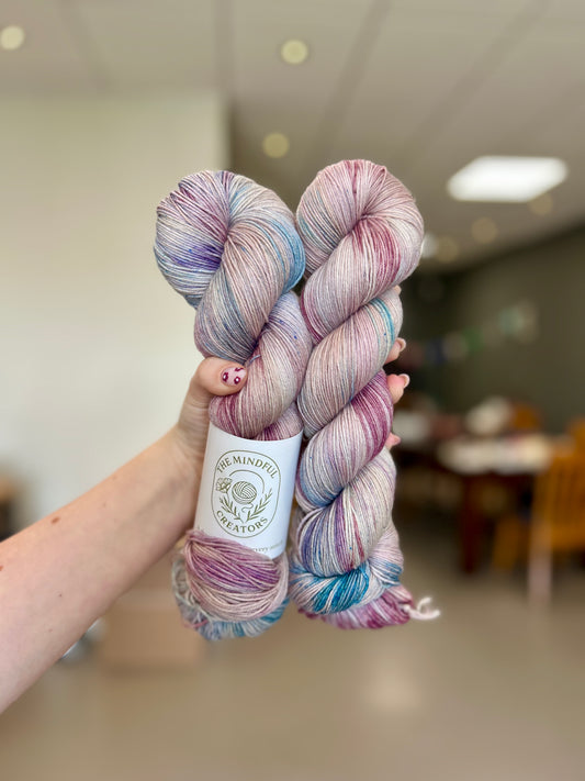 OOAK - moody pink blue - Soulful Sock