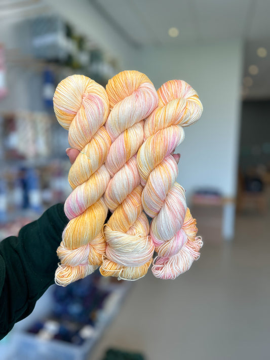 OOAK - orange pink swirl - Soulful Sock