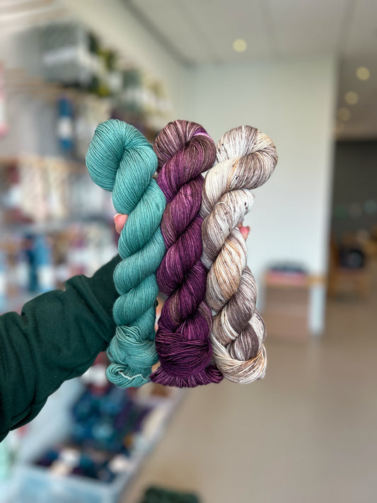 Various collections swatch leftovers - Soulful Sock